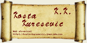 Kosta Kurešević vizit kartica